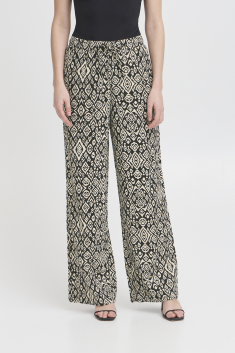 Ichi zwarte dames broek