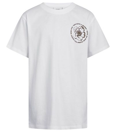 Grønt T-shirt - Izara - Hvid m. Print