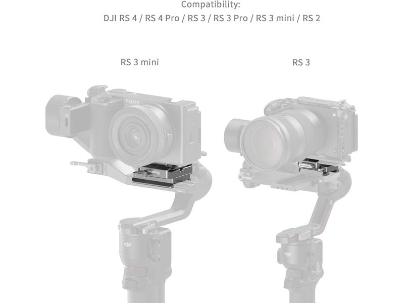 Smallrig HawkLock H38 Arca-Swiss QR-Platte für DJI-Stabilis Arca-Swiss-Schnellwechselplatte
