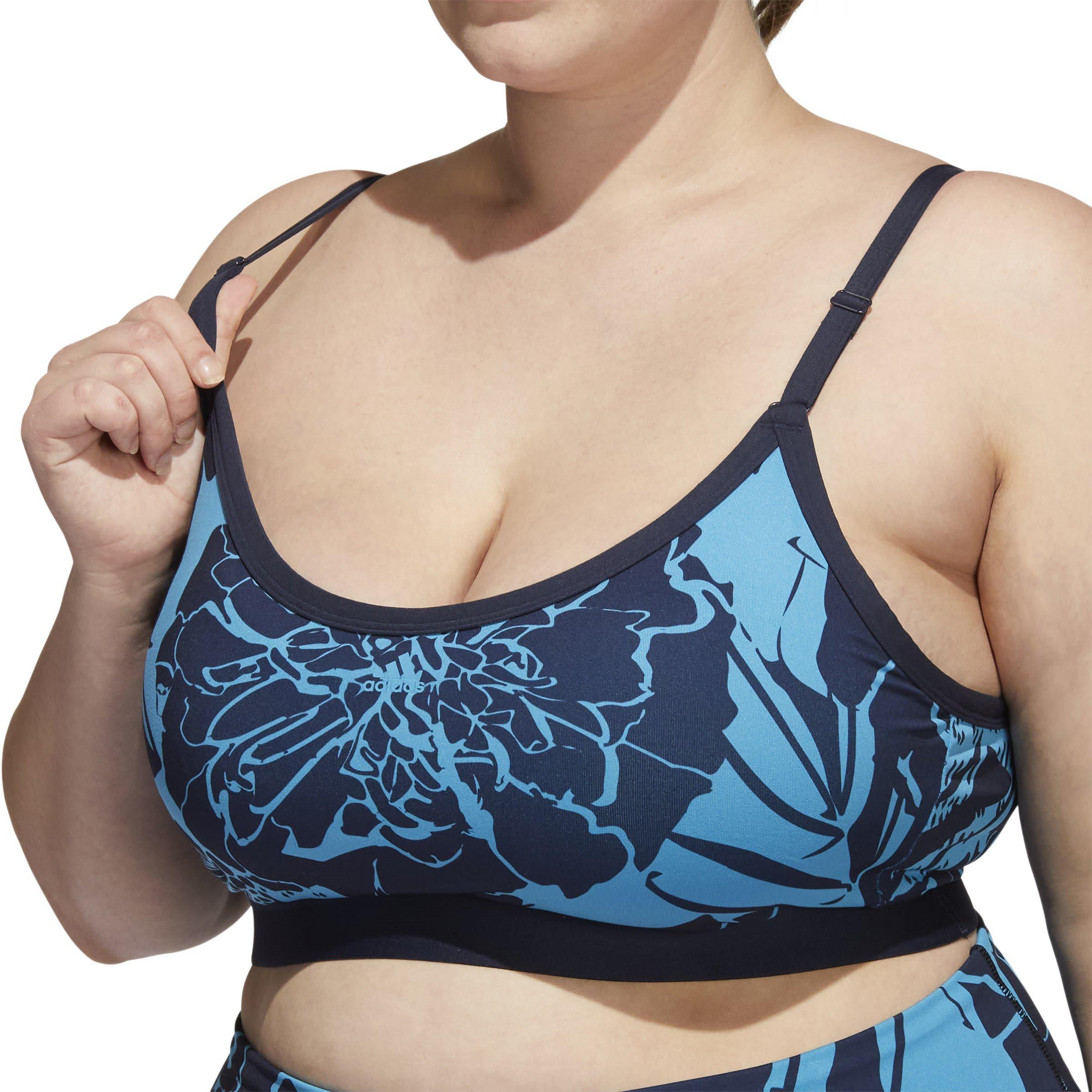 adidas Training Light Support Flower Print Sports Bra Womens