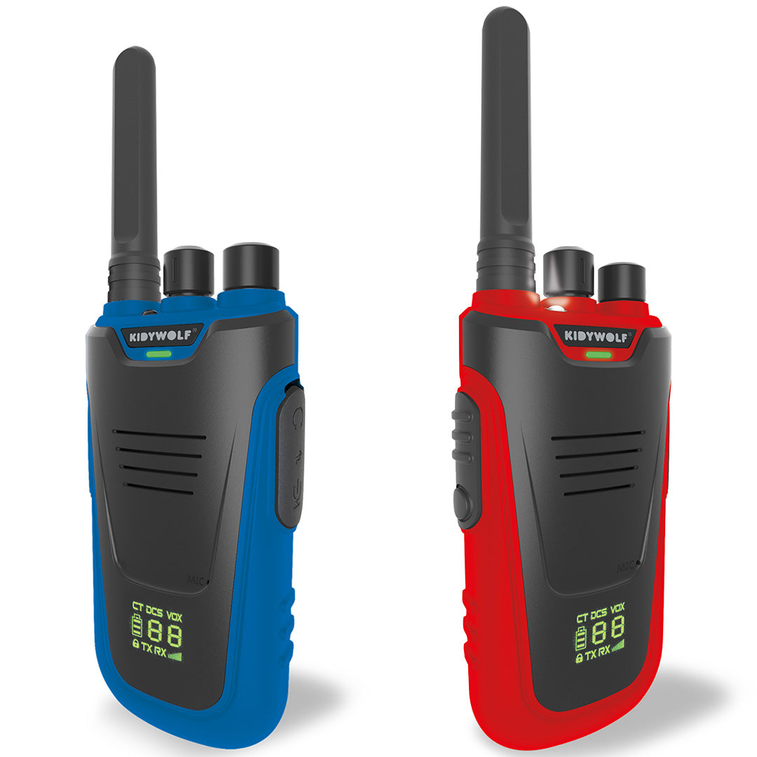 kidywolf kidytalk walkie talkie - blauw rood