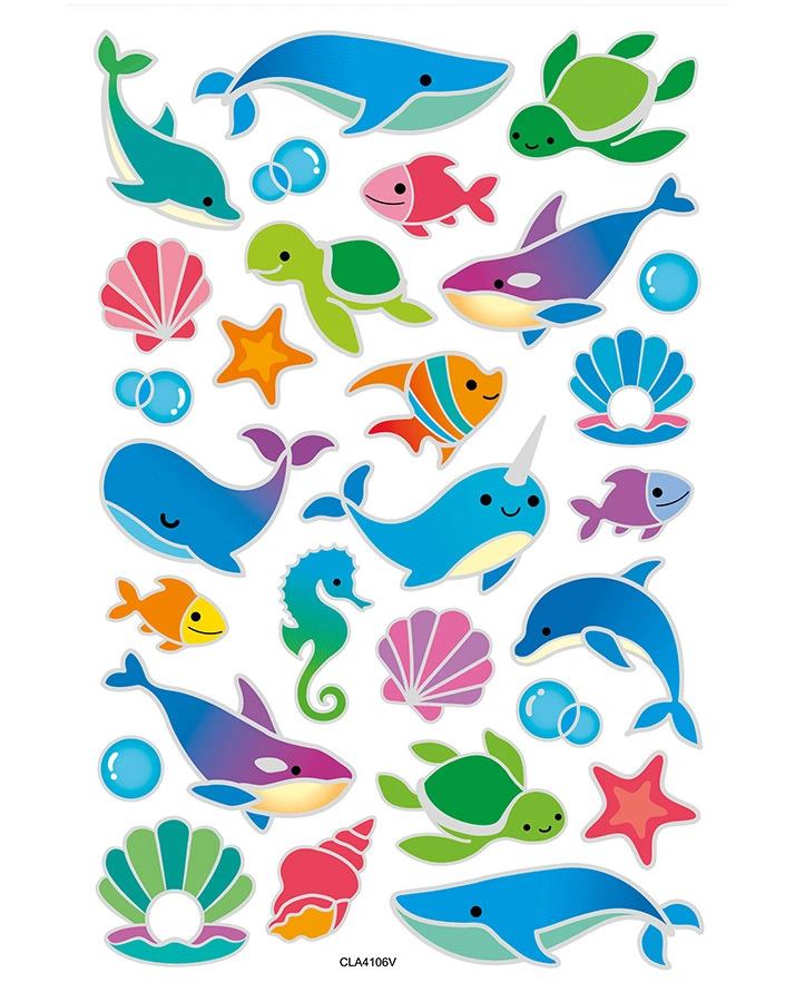 Bubble-Sticker UNDER WATER 28-teilig in bunt