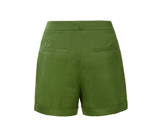 Shorts aus Leinenmix