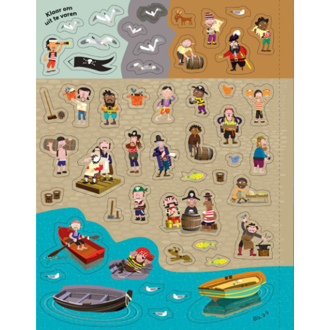 uitgeverij usborne piraten stickerboek