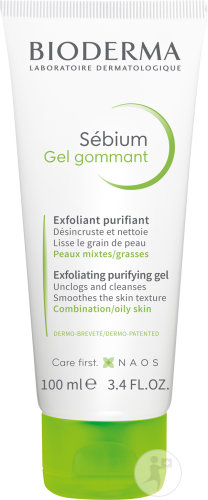 Bioderma Sébium Gel Gommant Exfoliant Purifiant Peaux Mixtes À Grasses Tube 100ml