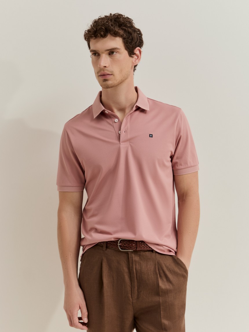 Polo de manga curta regular fit