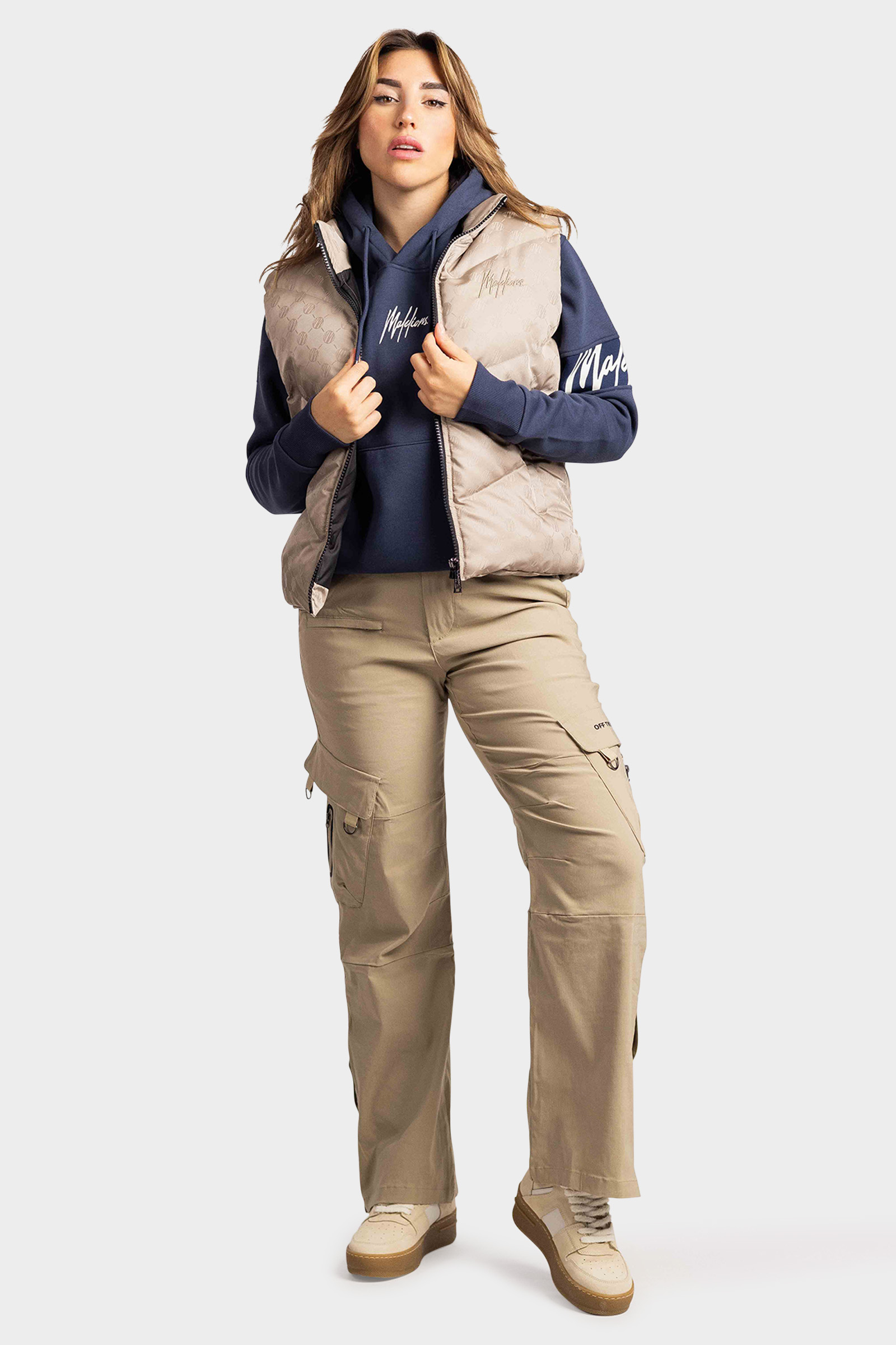 Off The Pitch Cargo Broek Dames Beige