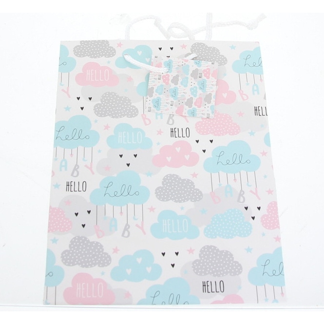 Geschenktasche Hello Baby - ca. 17,5 x 9,5 x 22,5 cm