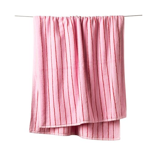 Bongusta Naram Håndklæde, Baby Pink & Ski Patrol Red, 70x140 cm