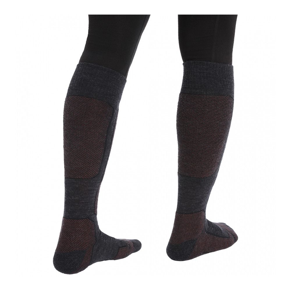 Icebreaker SKI+ - Chaussettes Femme jet hthr/espresso/black
