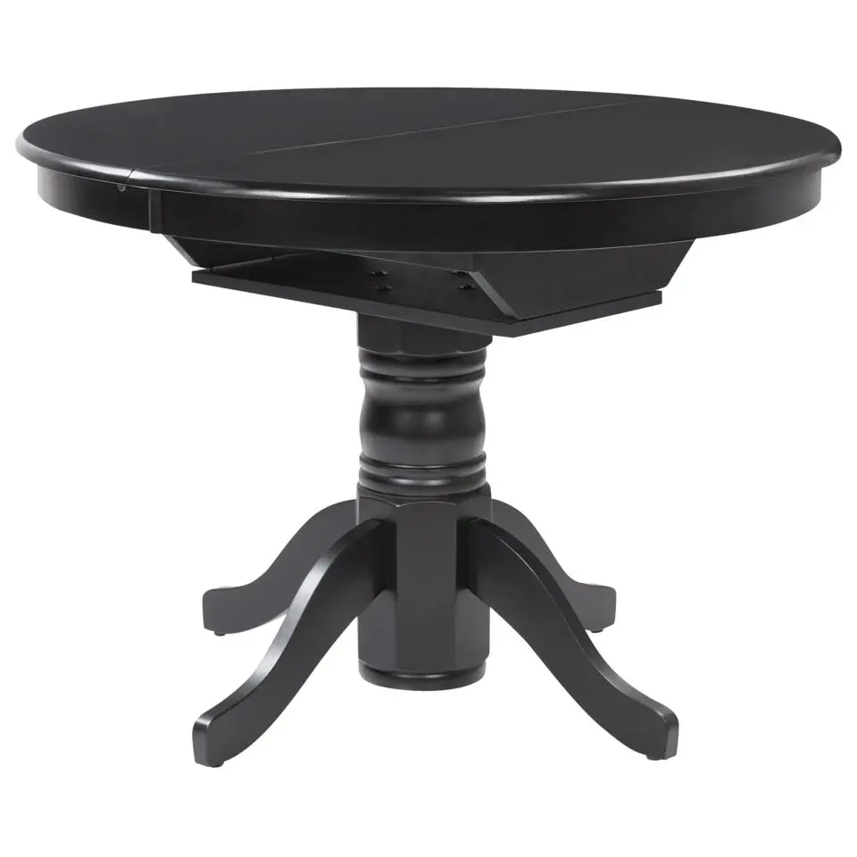 AKRON - Uitschuifbare eettafel - Zwart - 106/150 x 106 cm - MDF
