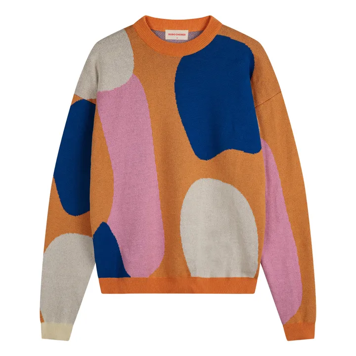 Bobo Choses Pull Jacquard Patch - Collection Femme  | Orange