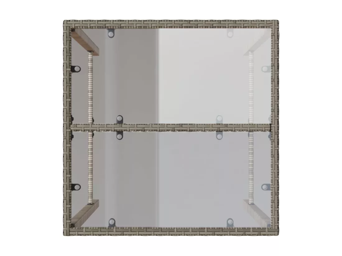 Prolenta Premium - Table de bar d’extérieur gris 70x70x110 cm poly rotin