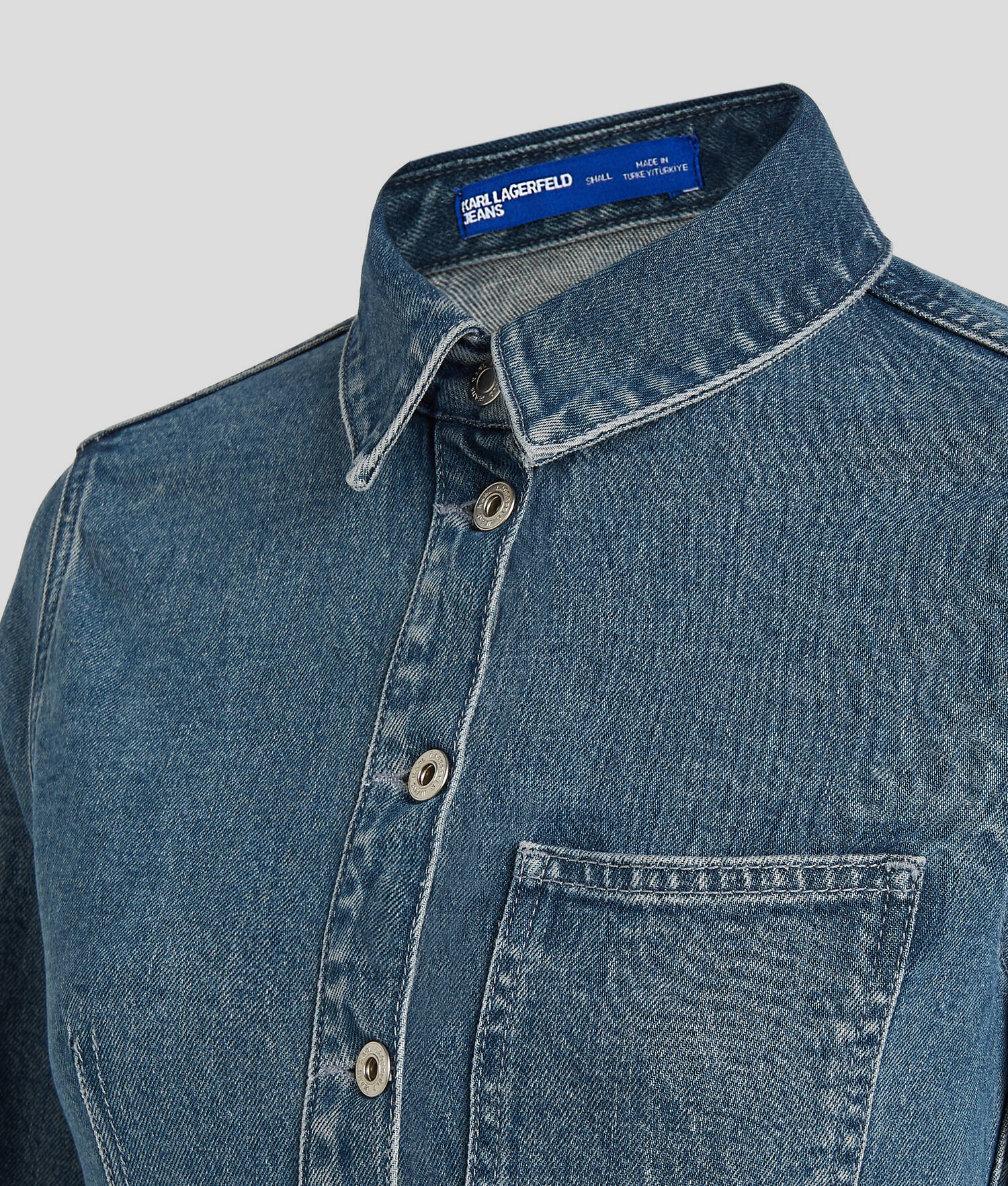 ROBE EN JEANS À VOLANT KLJ