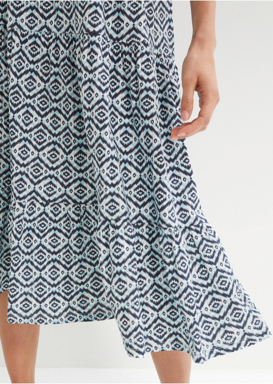Robe midi en coton avec volants