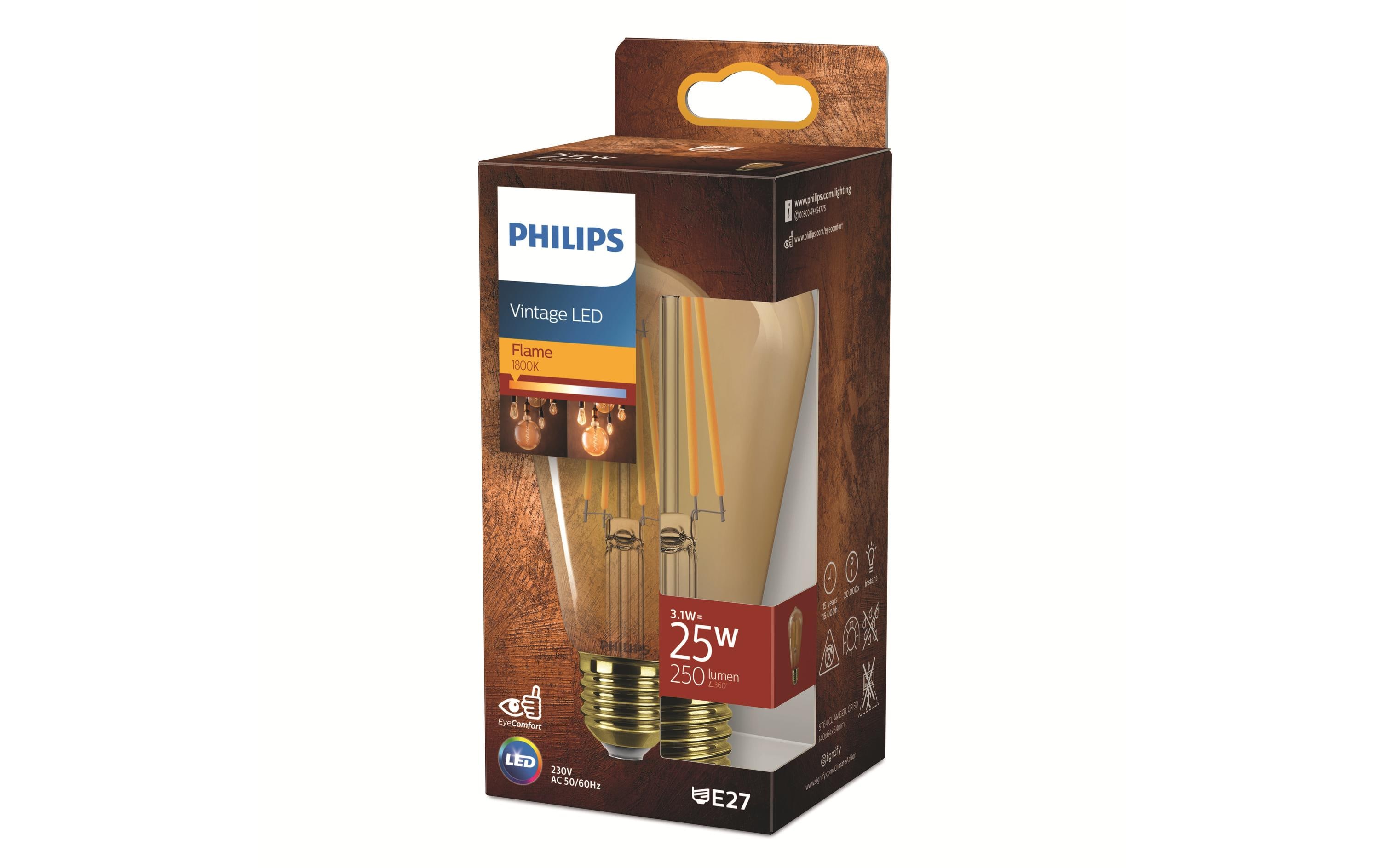 LED Classic E27 Dekolampe, Warmweiss, 25W Ersatz WarmweissFilament-Leuchtmittel aus Glas