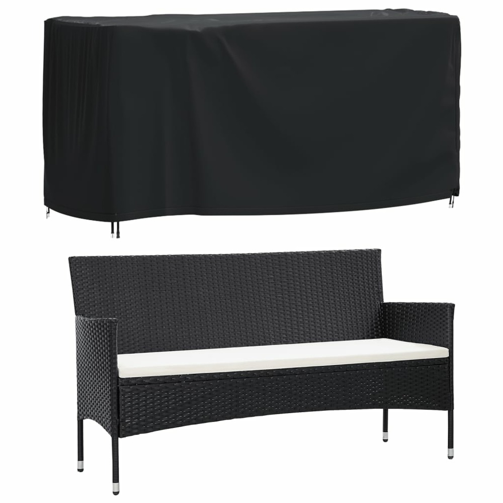 Housse de salon de jardin noir 180x70x90 cm imperméable 420d
