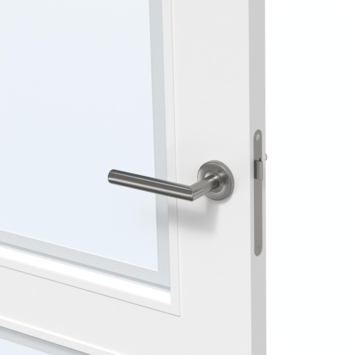 Arne & Bodil binnendeur ABD26 blank glas met matte rand - wit afgelakt