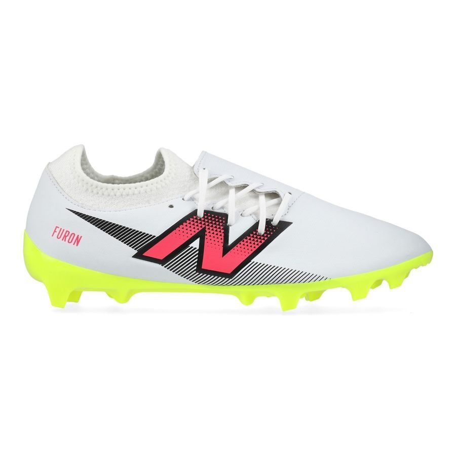 New Balance Furon V7 Dispatch FG - Blanc/Violet/Jaune Fluo