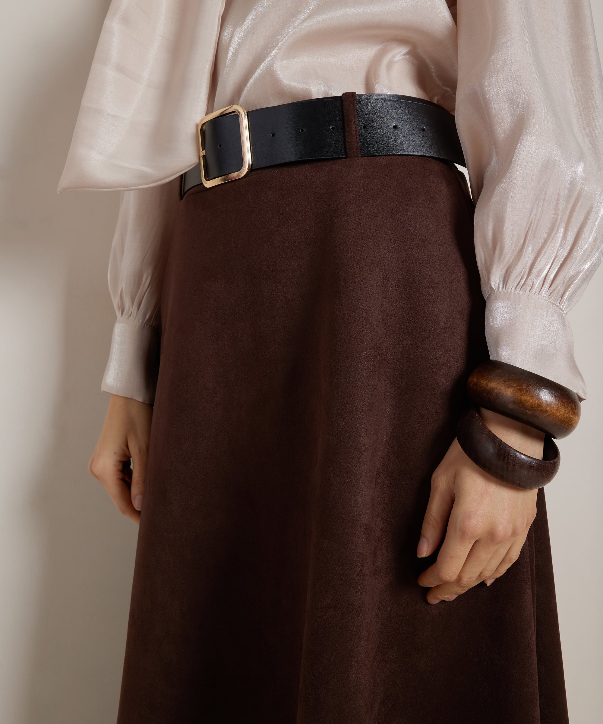 midi rok met riem