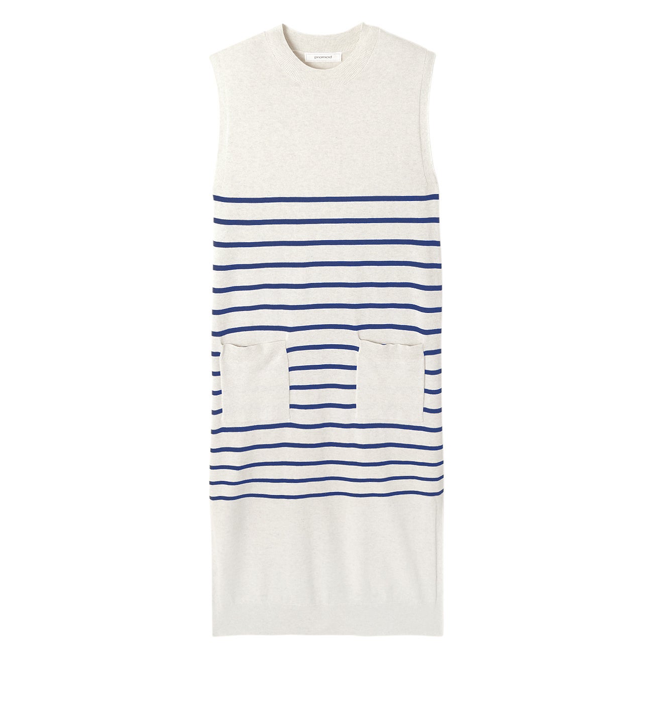 Robe marinière en tricot - Rayé écru