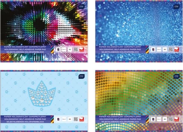 Interprint En notatbok med holografiske papirer, B5/6-ark