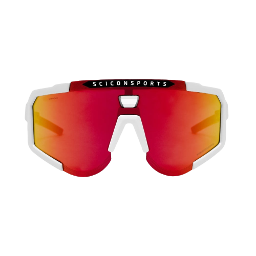 Scicon Aeroscope cykelbriller White Gloss Multimirror Red