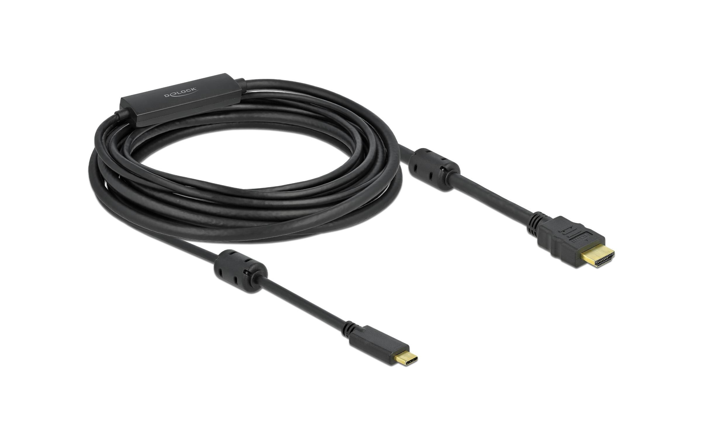 Kabel USB-C - HDMI , 4K/60Hz, aktiv, 7 mDelock Aktives USB Type-C zu HDMI Kabel (DP Alt Mode) 4K 60 Hz 7 m