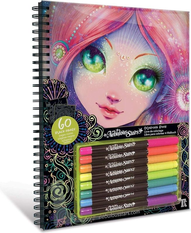 NEBULOUS STARS KLEURBOEK ZWART PAPIER