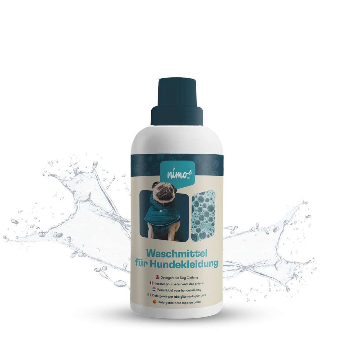 nimo® Wasmiddel voor hondenkleding • Reinigt betrouwbaar zonder geur- en kleurstoffen