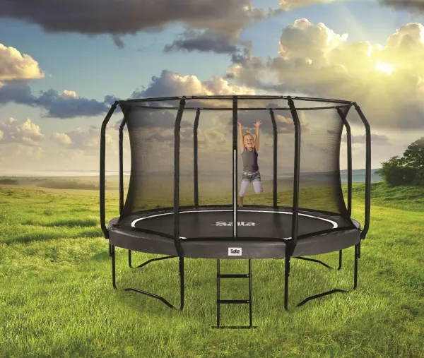 Salta Trampolin First Class Ø427 cm, sort inkl. stige & sikkerhedsnet (805-567)