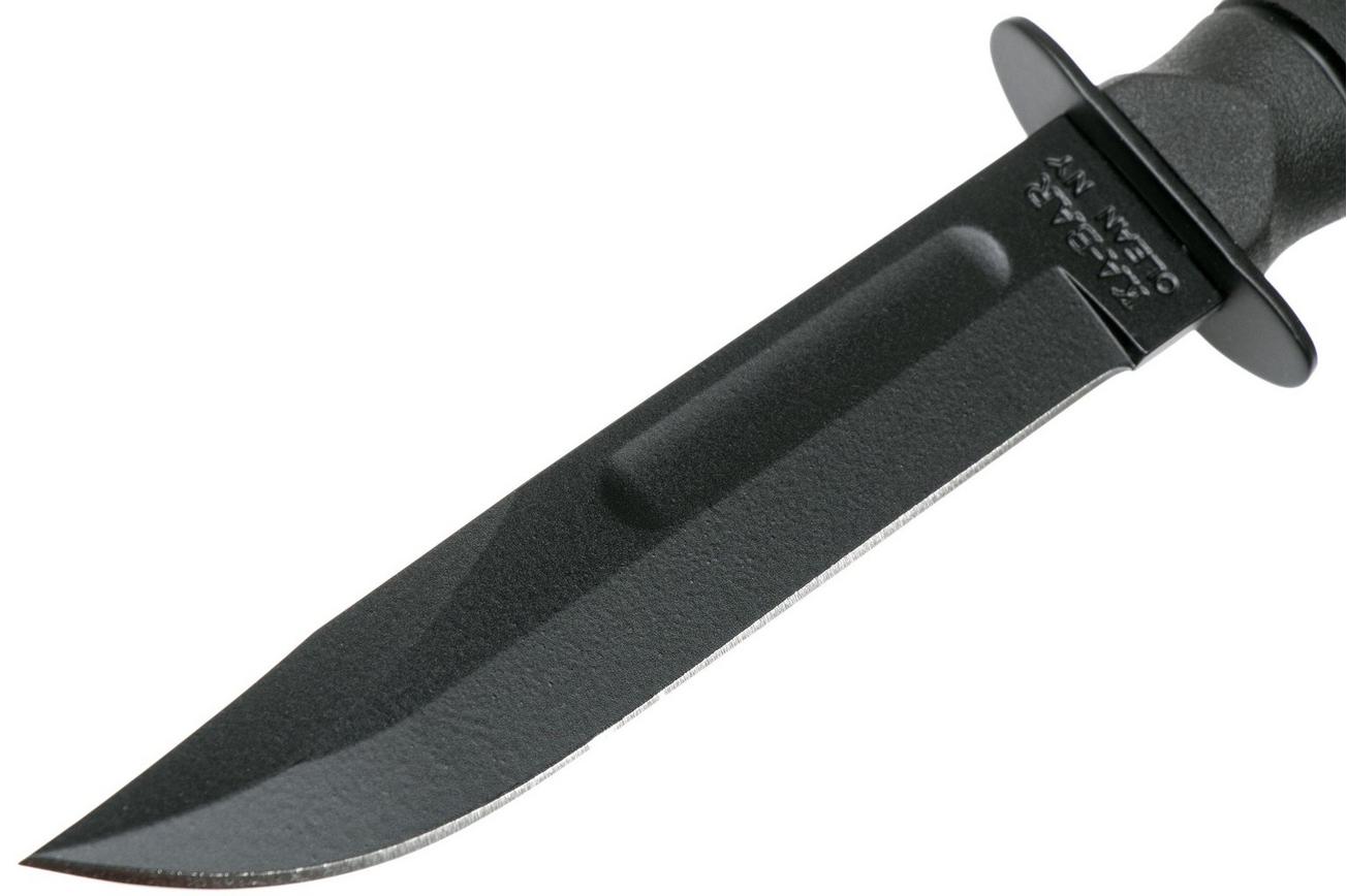 KA-BAR Short 1256, vaststaand mes, lederen foedraal