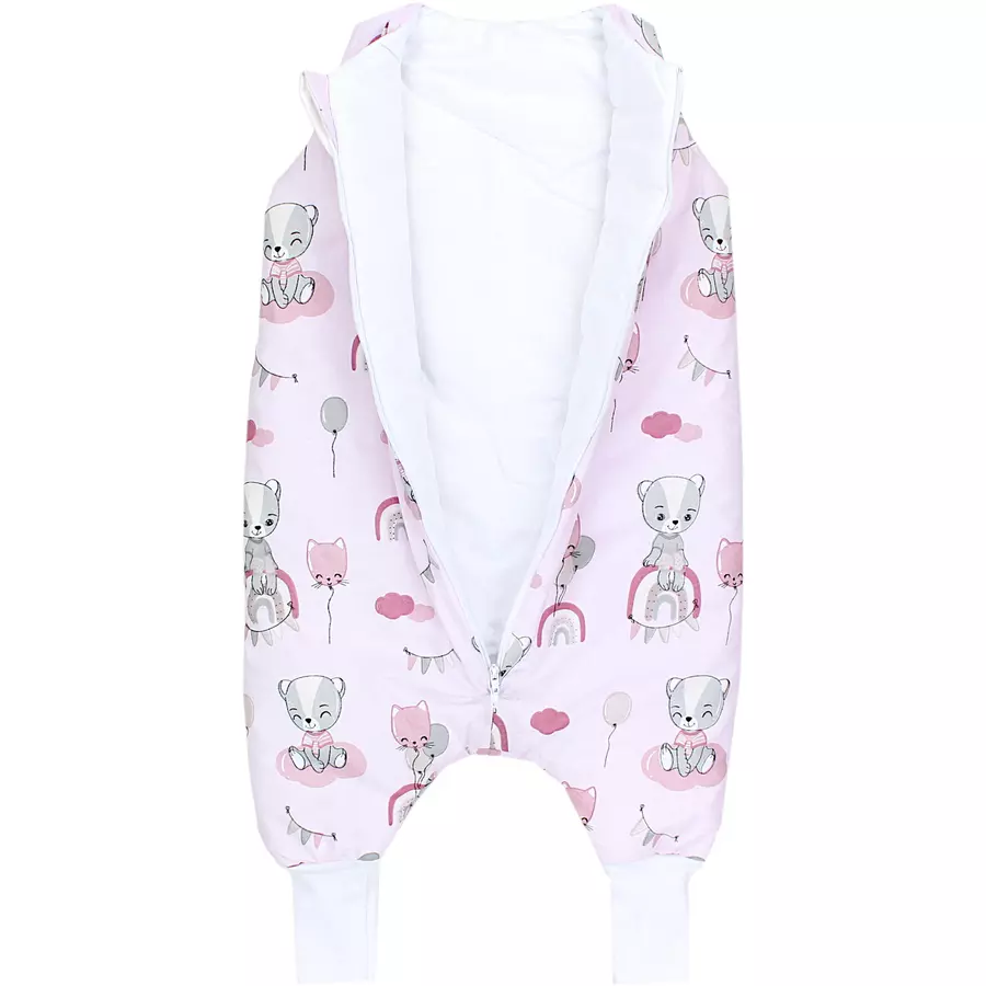 TupTam Baby Winter Schlafsack mit Beinen rosagrau