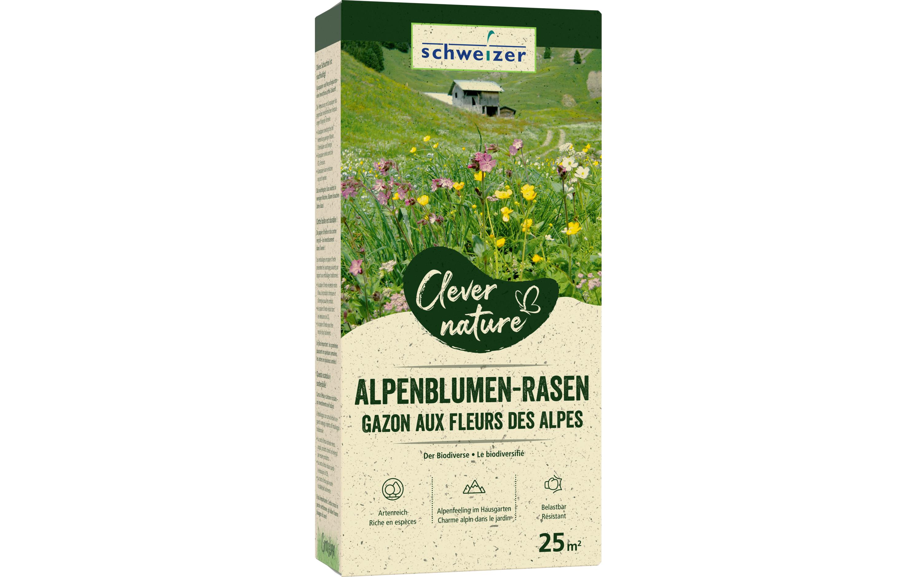 Alpenblumen-Rasen Clever Nature, 625 gBlumenrasen nach alpinem Vorbild