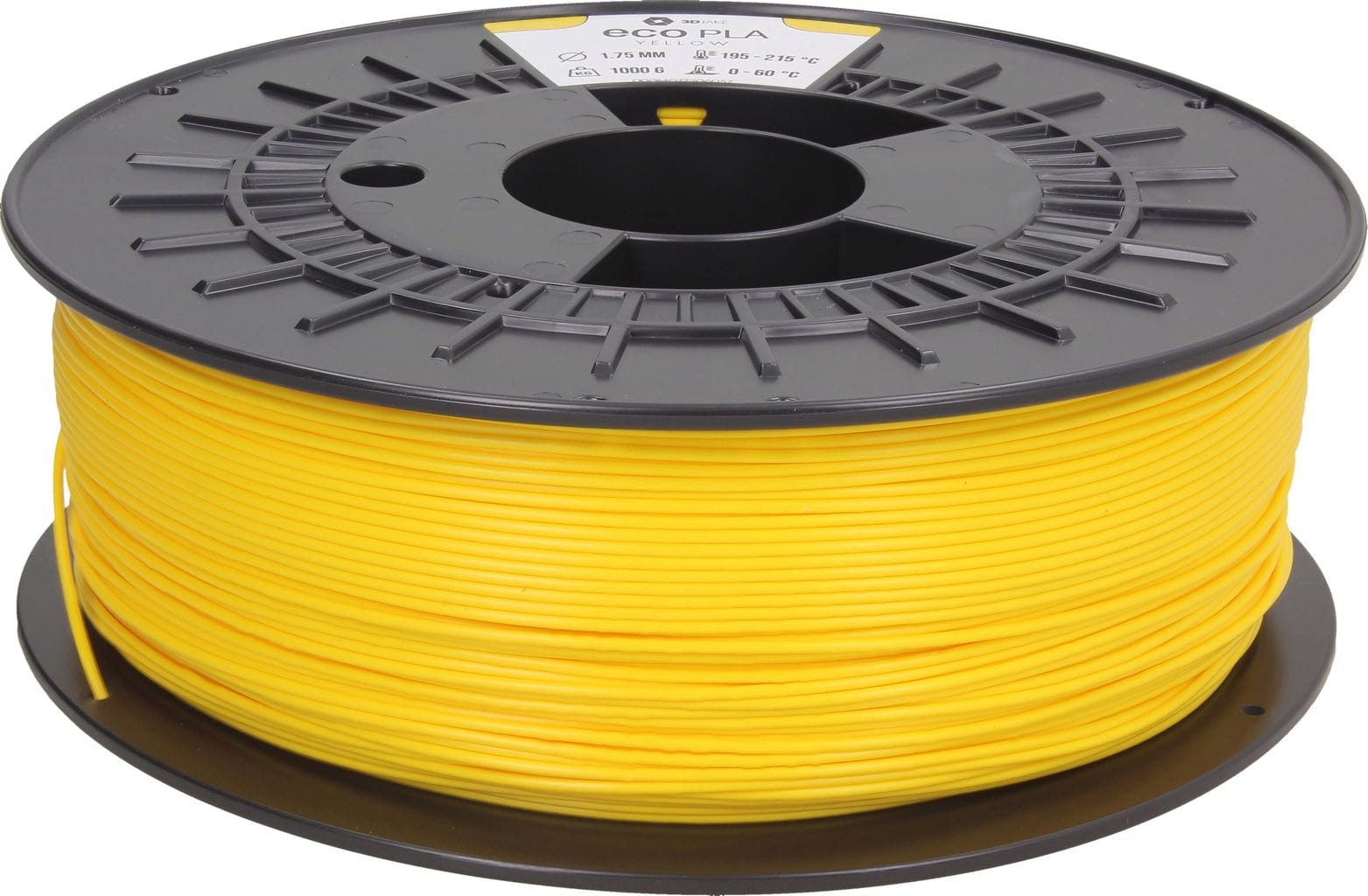 3DJAKE  ecoPLA Gelb, 1,75 mm / 1000 g    Allround PLA Filament zu einem unschlagbaren Preis in Gelb