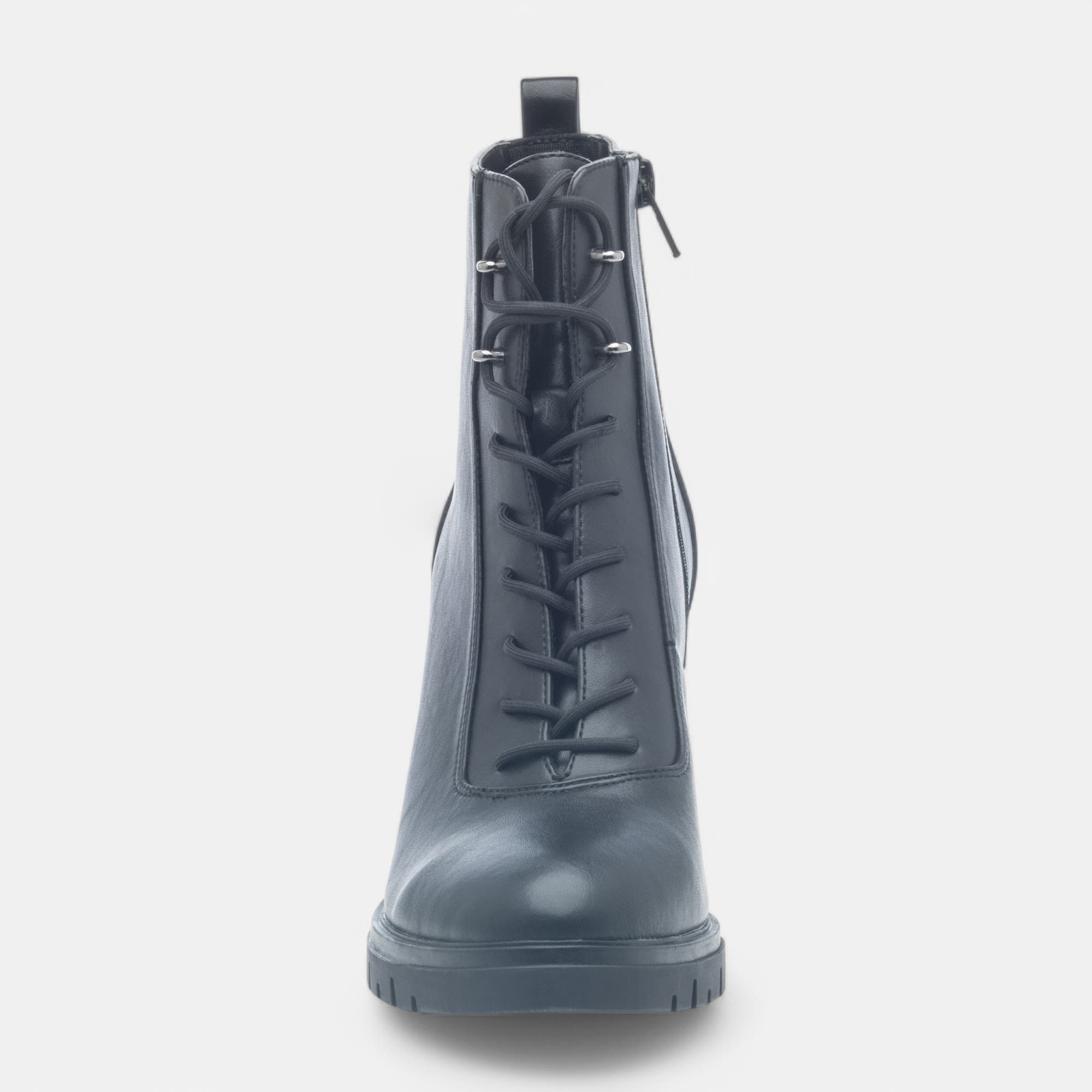 Bottines à lacets à talon Femme noir