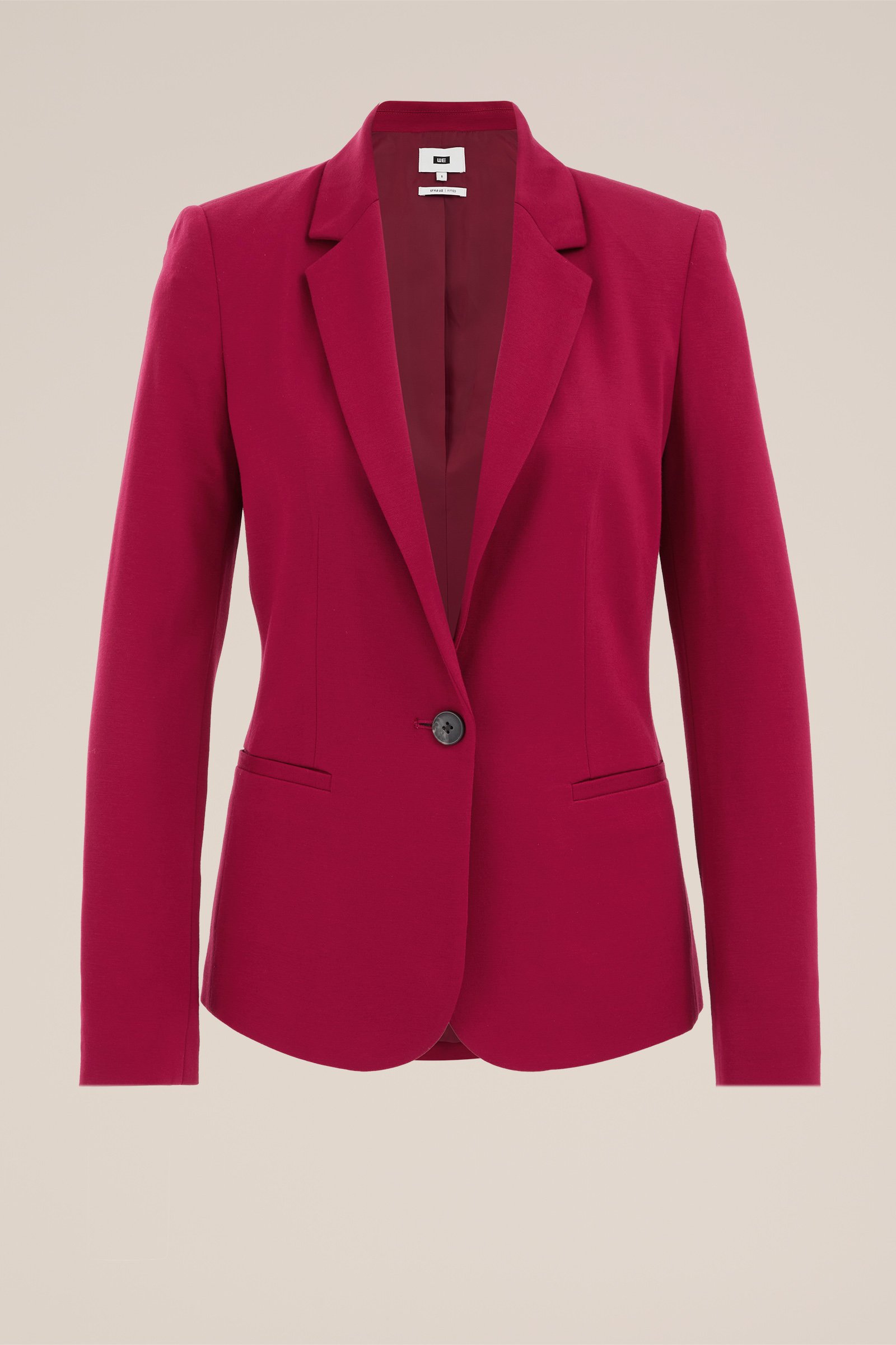 getailleerde jersey-stretch blazer WE Fashion Rood