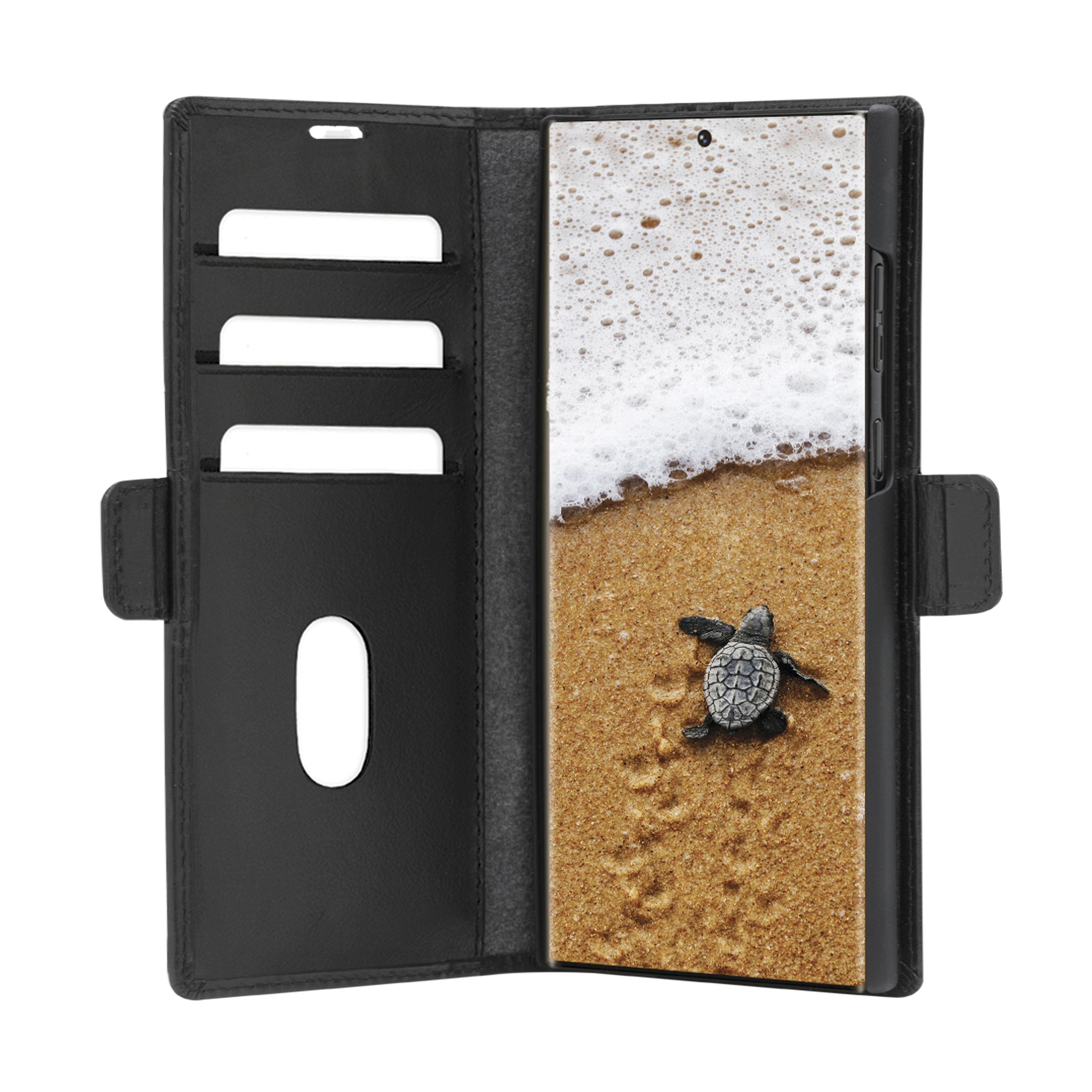 Samsung Galaxy S24 Ultra Echtleder Tasche mit RFID Schutz Copenhagen (COSUGTBL6035) - Schwarz