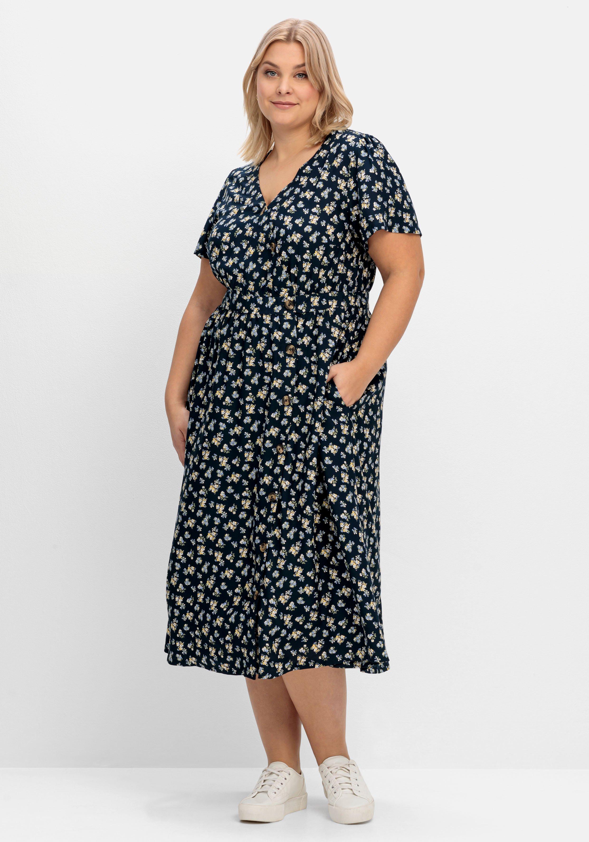 Maxikleid mit Blumen-Alloverprint