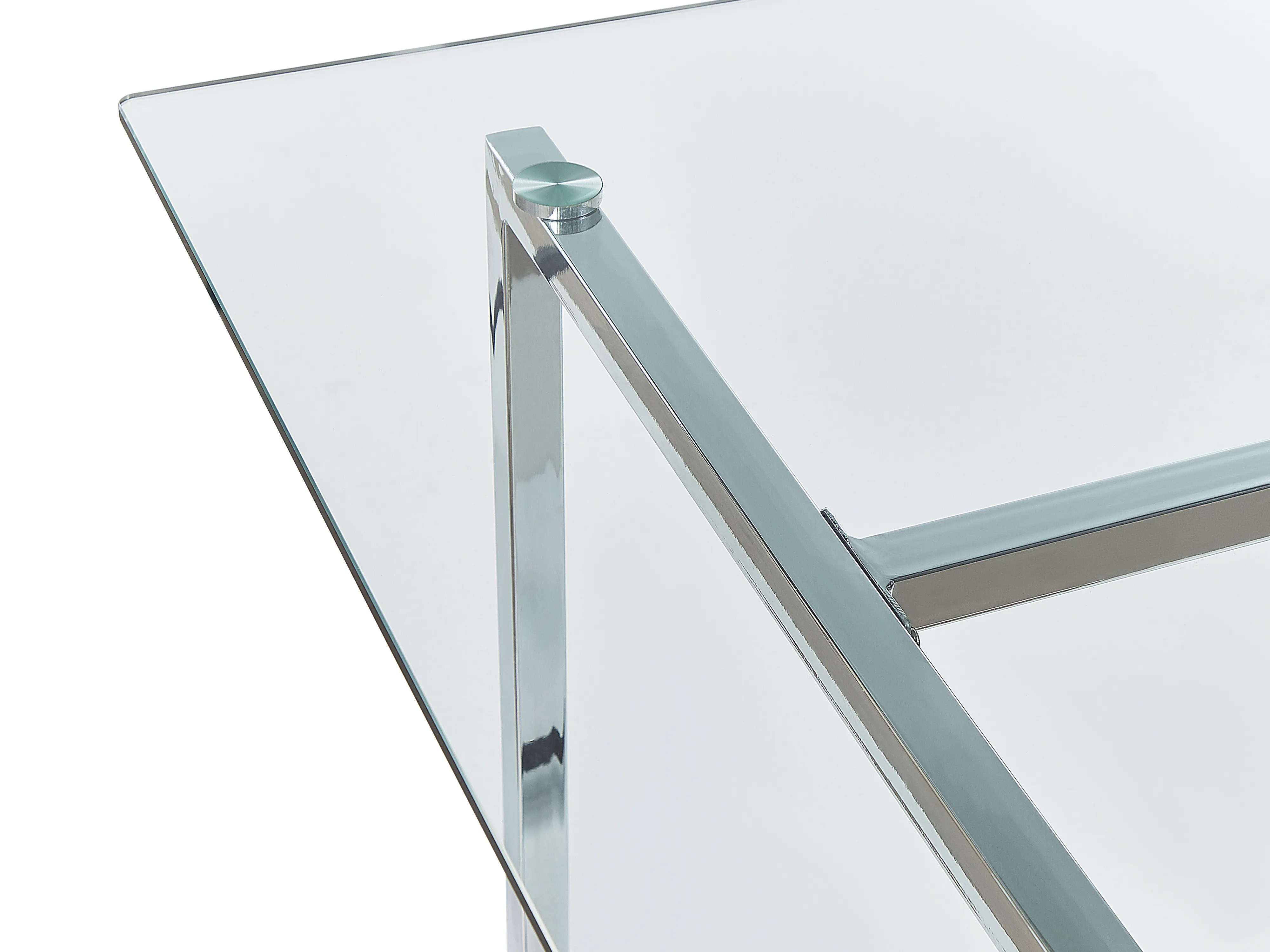 Eettafel ENVIA Zilver 90 cm Veiligheidsglas 160 cm