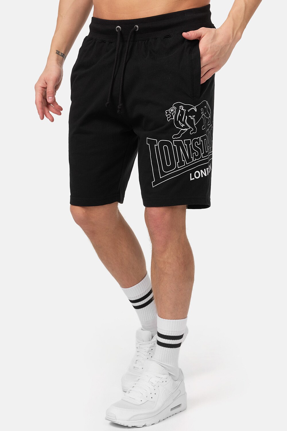 Lonsdale Herren Jogginghose und Shorts normale Passform Doppelpack GIFFORDLAND