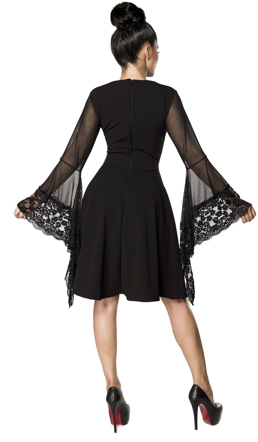 Robe Gothique Manches Évasées | Ocultica Robe mi-longue