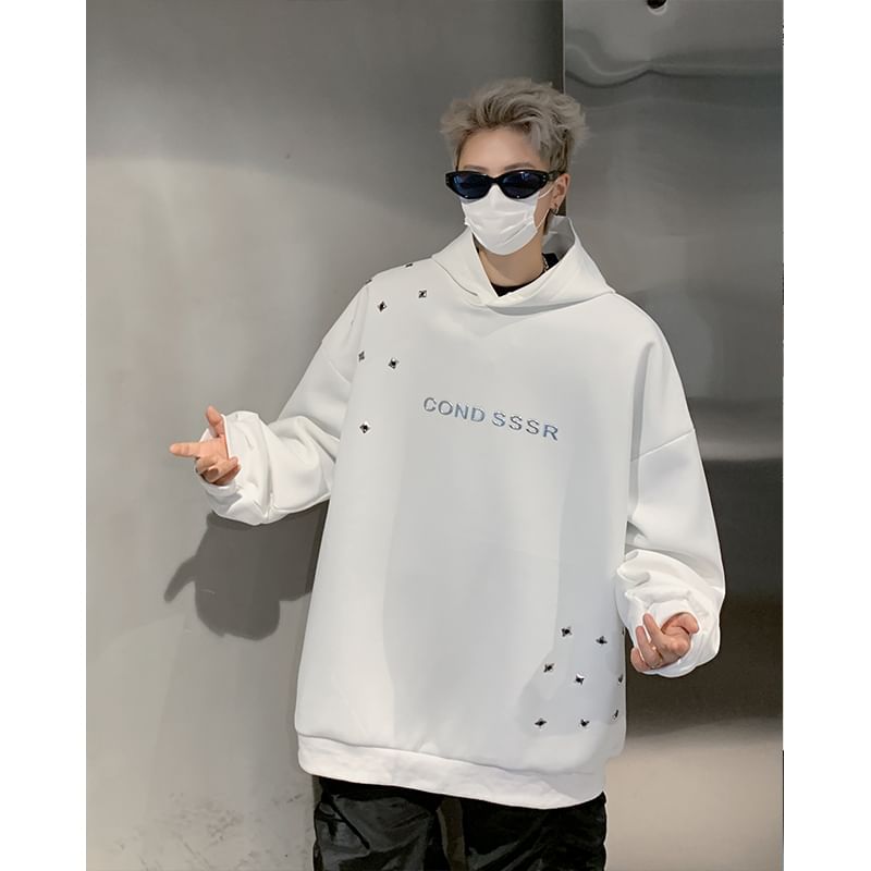 Kimeya - Sweatshirt met ronde hals en tekst, met verlaagde schouders