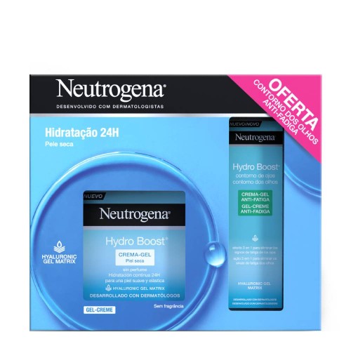Neutrogena Hydro Boost Hidratante Facial Gel Creme 50ml   OFERTA Contorno de Olhos Anti-Fadiga Gel Creme 15ml