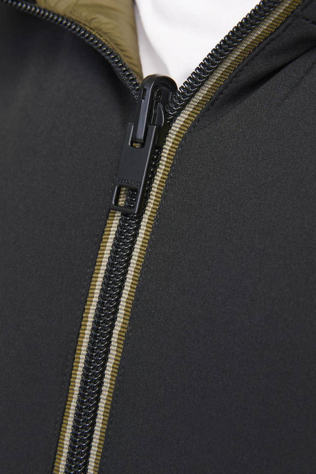 JACK & JONES reversible gewatteerde winterjas JPRBLUBROOK zwart