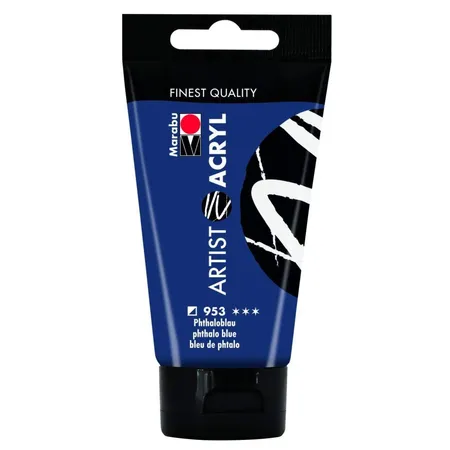 Marabu Artist Acryl, Phthaloblau 953, 75 ml