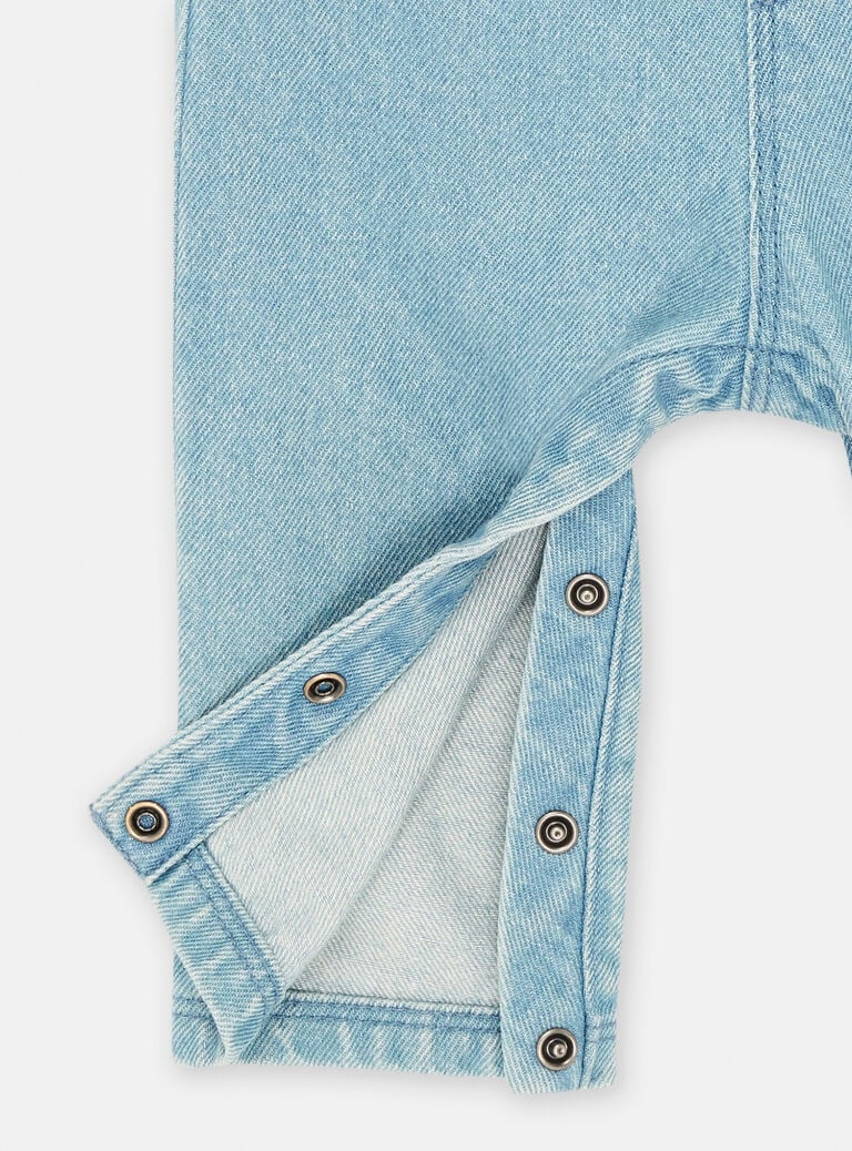 Salopette longues denim confort bébé garçon