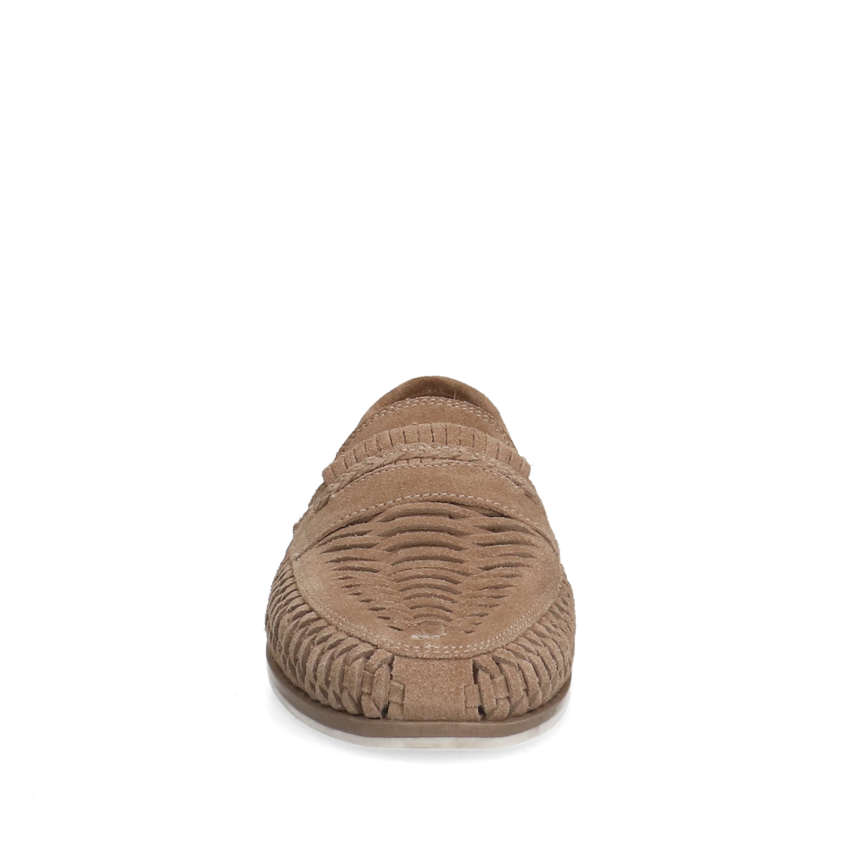 Beige suède loafers