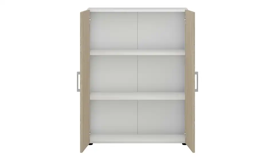 Aktenschrank Kasai 2 Türen 107,2 cm Weiß, Eiche Sonoma (Nachbildung)