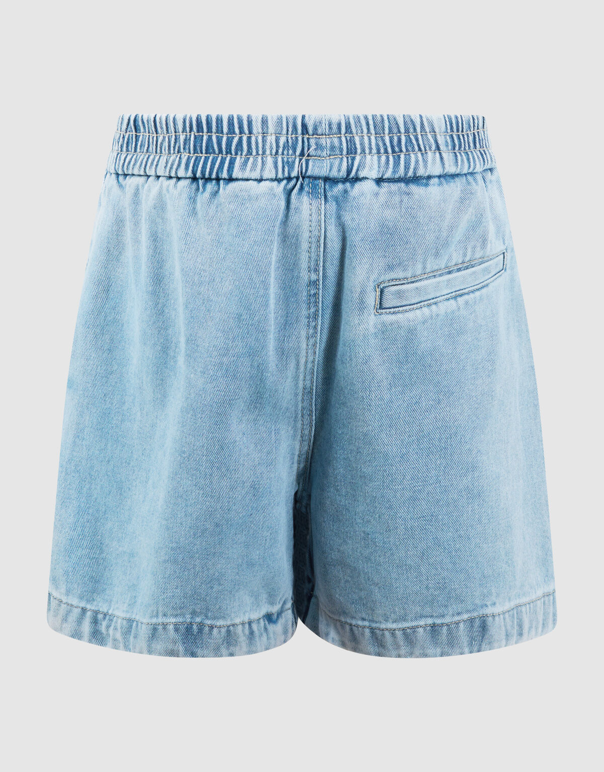 Crochet Denim Short Blauw